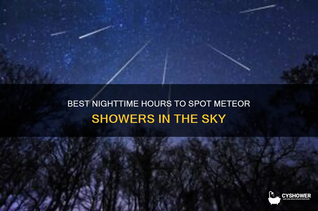 what tiem at nigth is best to see meteor shower