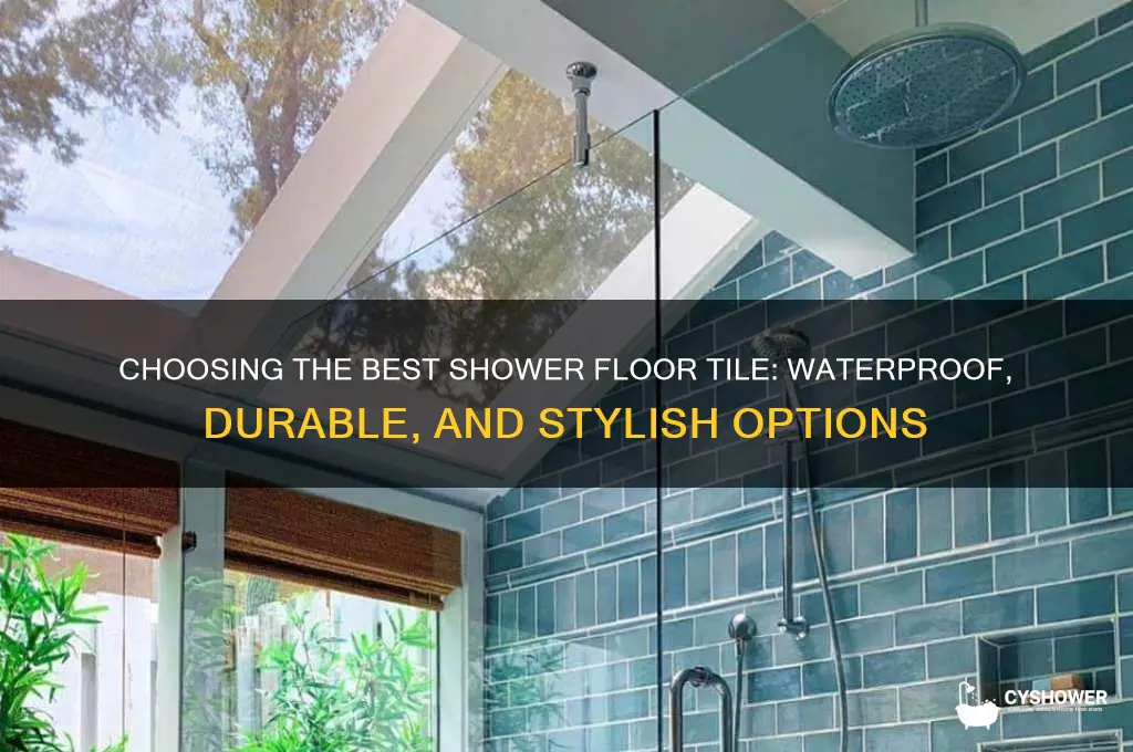 what tile do you put on bottom of shower