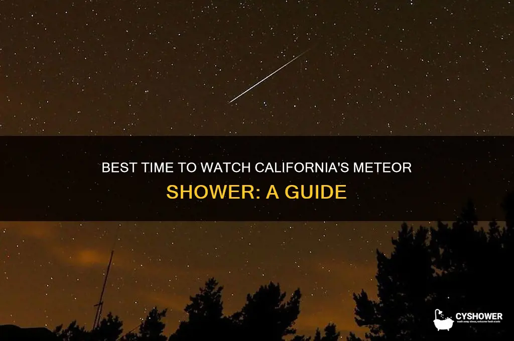 what time can i see the meteor shower in california