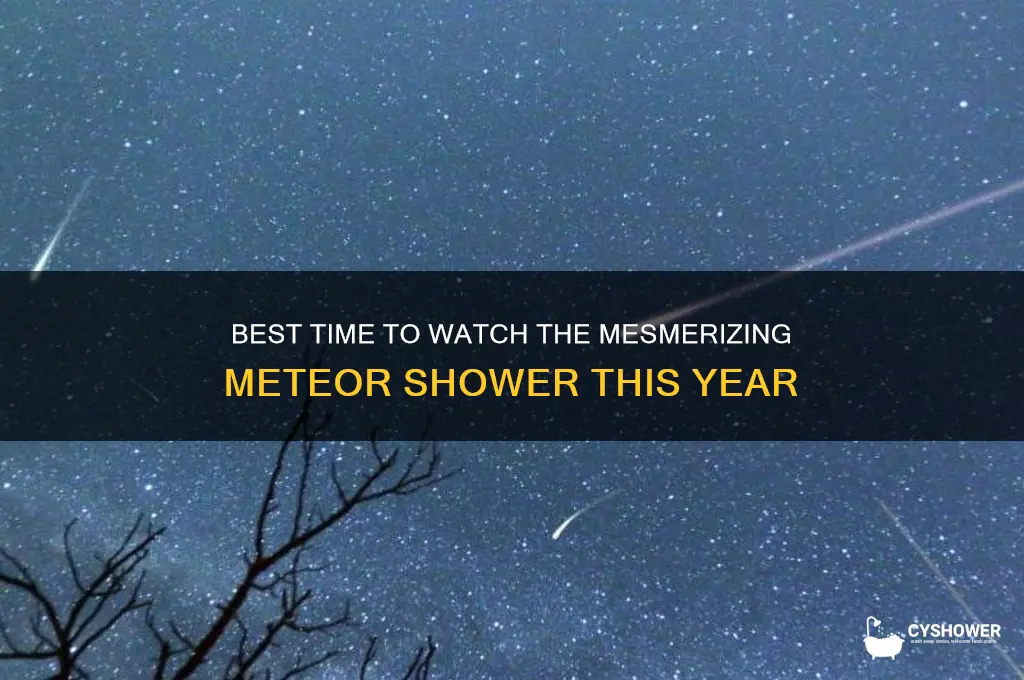 what time can you see the merdior shower