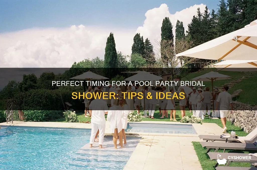 what time do pool party bridal shower