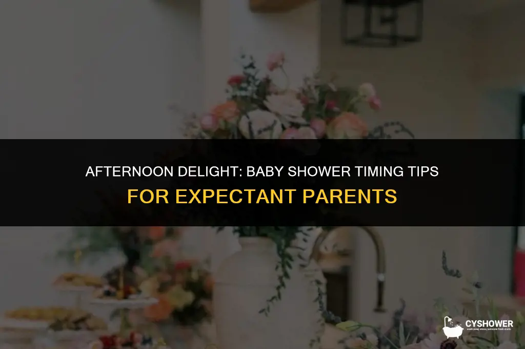 what time do you start and afternoon baby shower