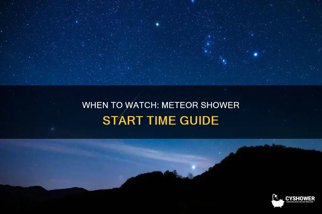 what time does a meteor shower start