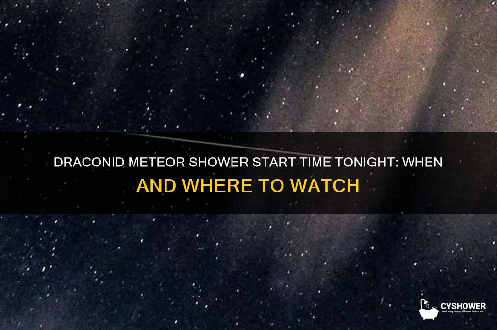 what time does the draconid meteor shower start tonight