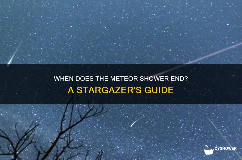 what time does the meteor shower end