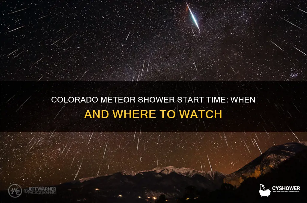 what time does the meteor shower start in colorado