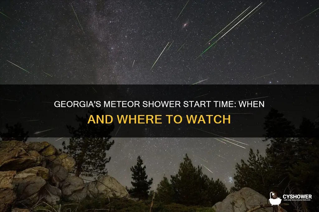 what time does the meteor shower start in georgia