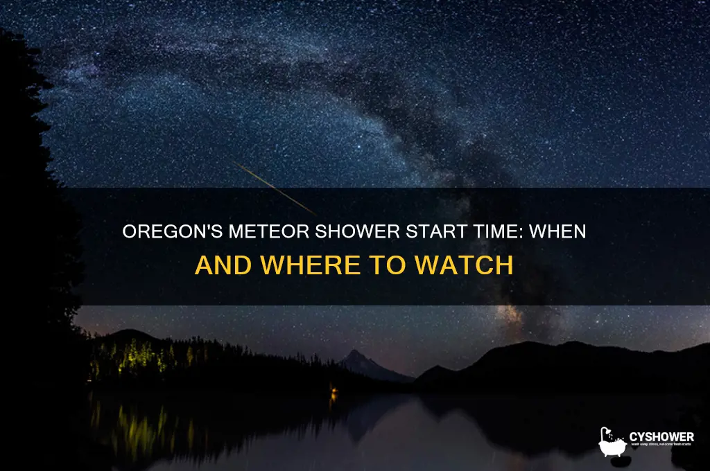 what time does the meteor shower start in oregon