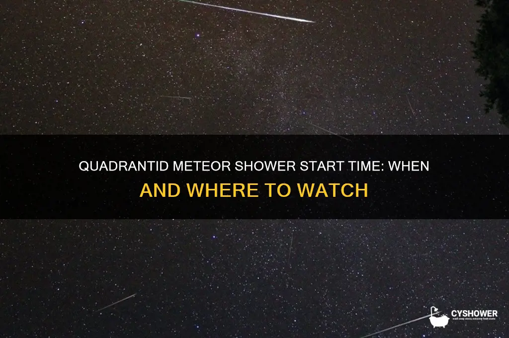 what time does the quadrantid meteor shower start