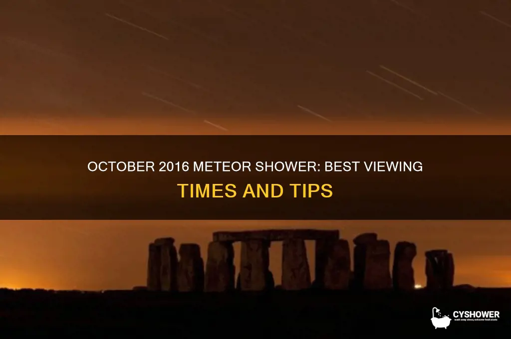 what time is meteor shower 10 20 16
