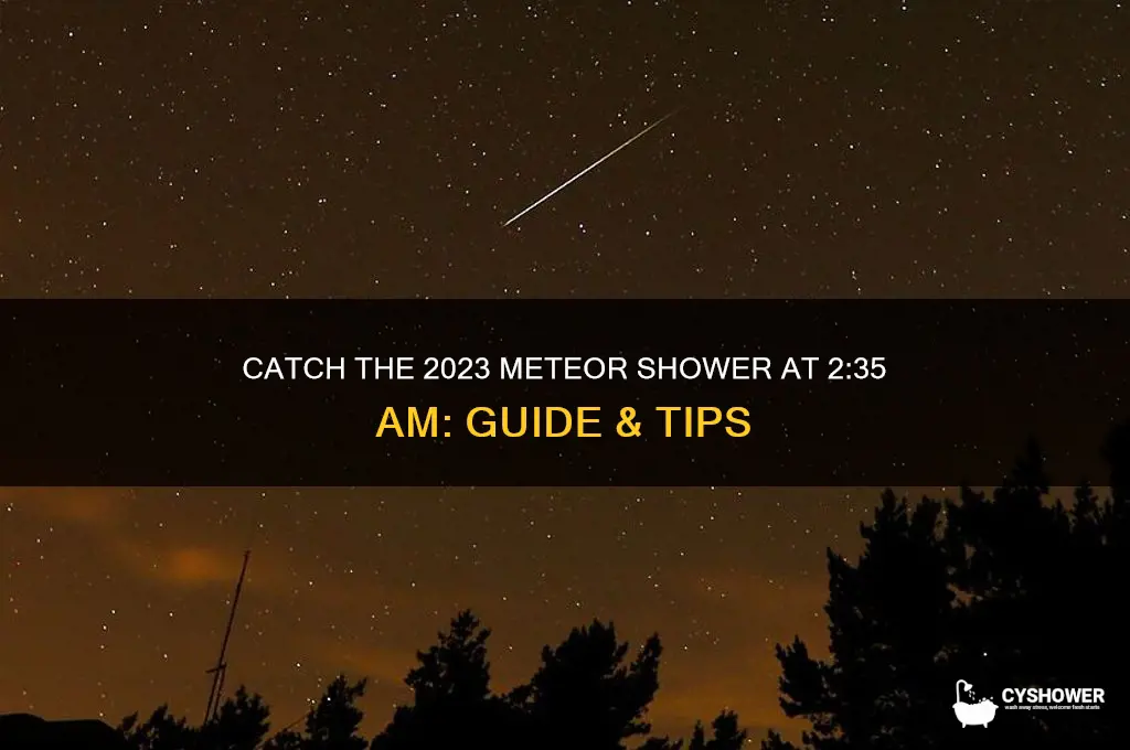 what time is the meteor shower 02350