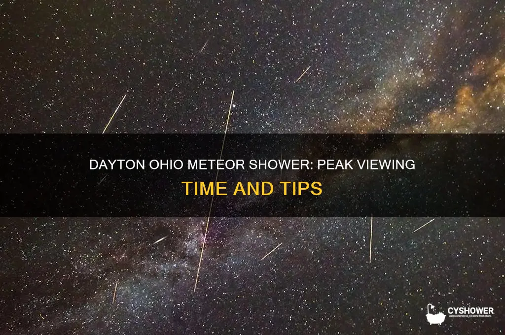 what time is the meteor shower in dayton ohio