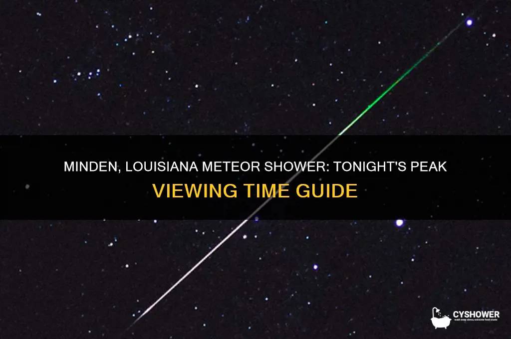 what time is the meteor shower in minden louisiana tonight