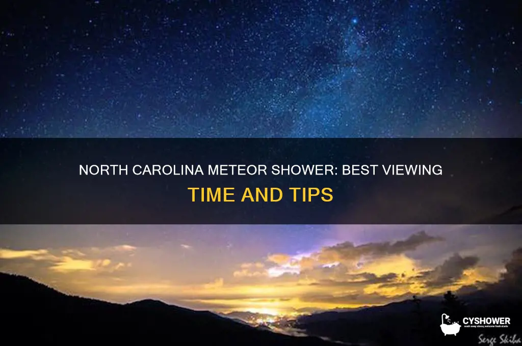 what time is the meteor shower in north carolina