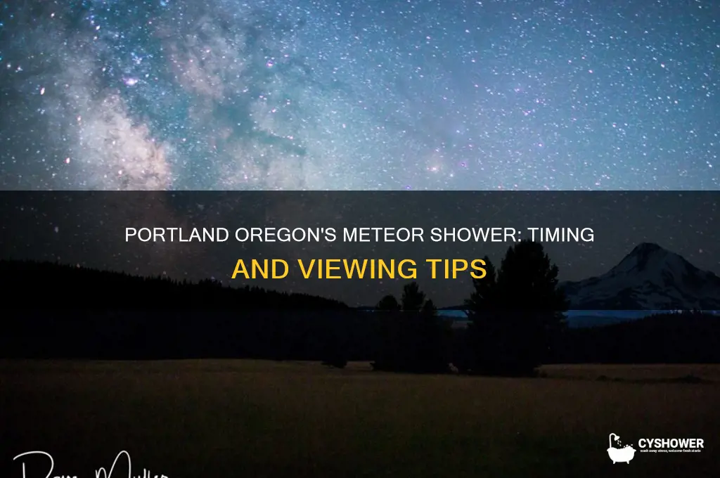 what time is the meteor shower in portland oregon