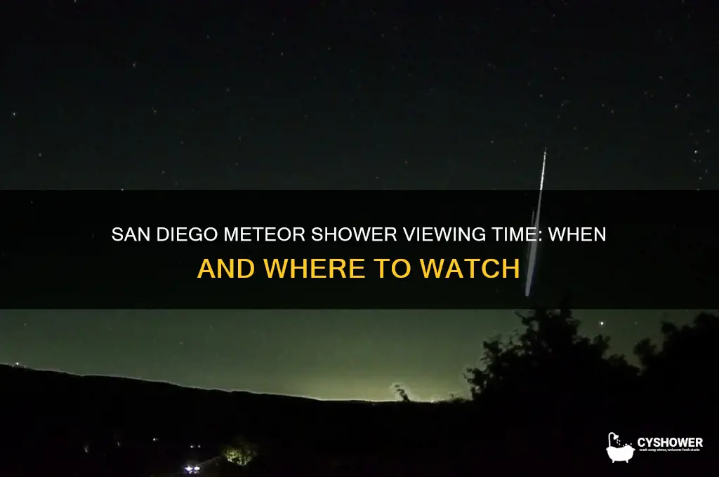 what time is the meteor shower in san diego