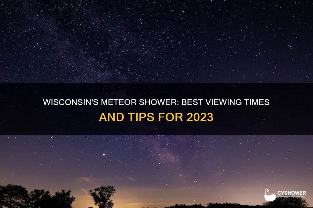 what time is the meteor shower in wisconsin