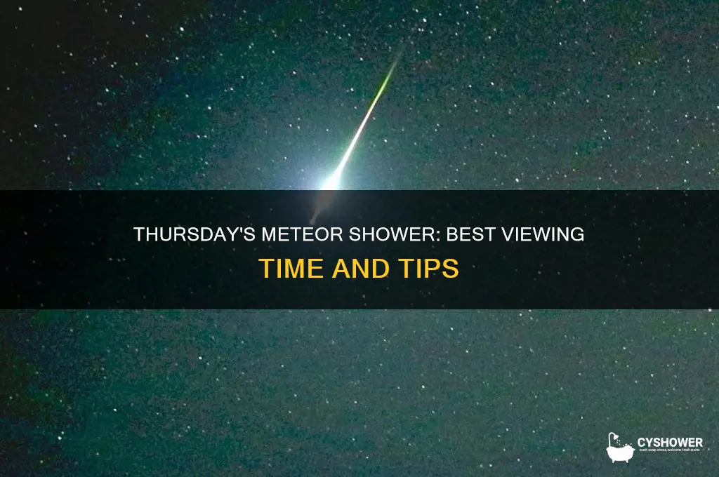 what time is the meteor shower on thursday