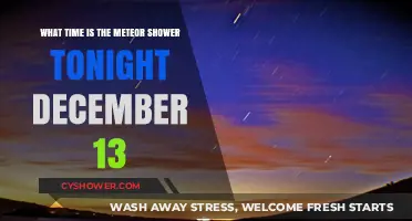 December 13 Meteor Shower: Tonight's Peak Viewing Time Revealed