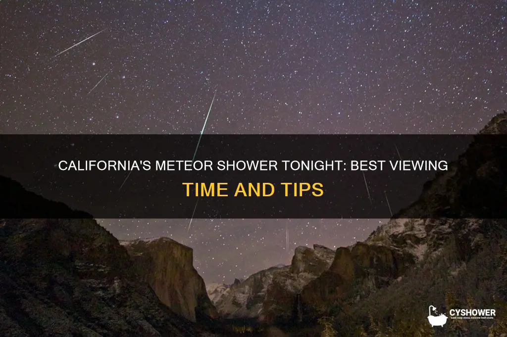 what time is the meteor shower tonight in california