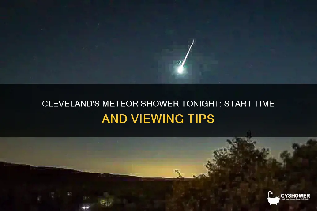 what time is the meteor shower tonight in cleveland ohio