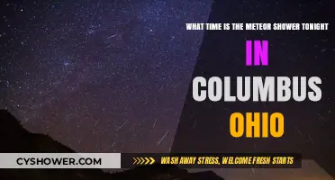 Columbus Ohio Meteor Shower: Tonight's Peak Viewing Time Guide