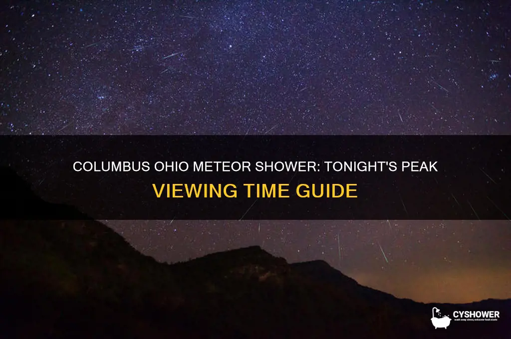 what time is the meteor shower tonight in columbus ohio