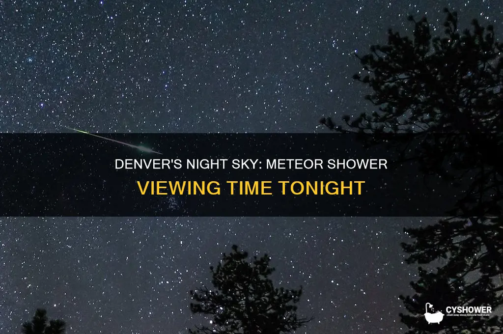 what time is the meteor shower tonight in denver