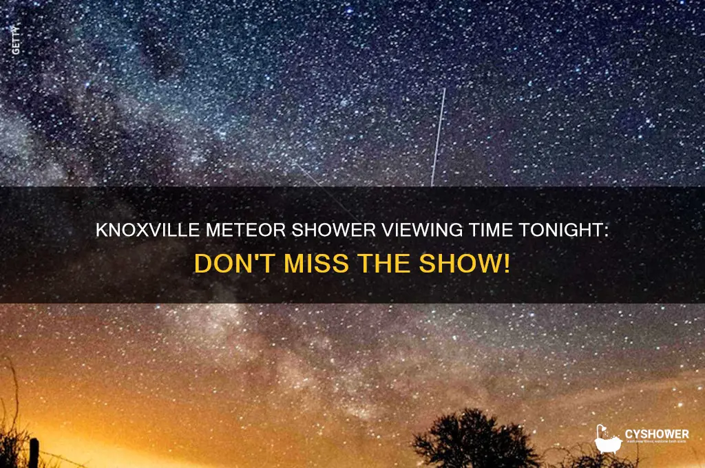 what time is the meteor shower tonight in knoxville tennessee