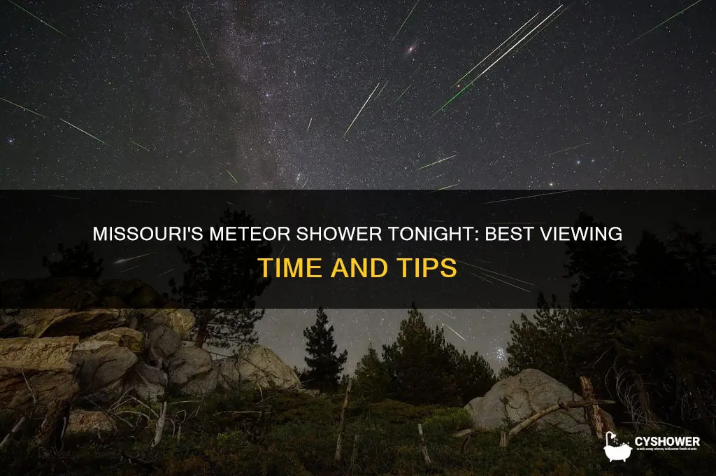 what time is the meteor shower tonight in missouri