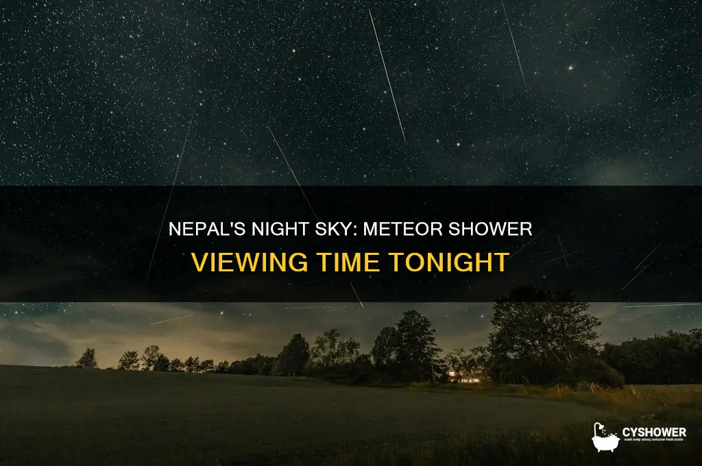 what time is the meteor shower tonight in nepal