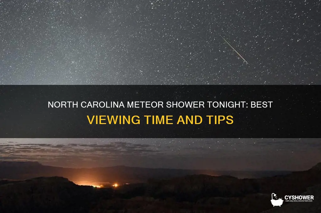 what time is the meteor shower tonight in north carolina