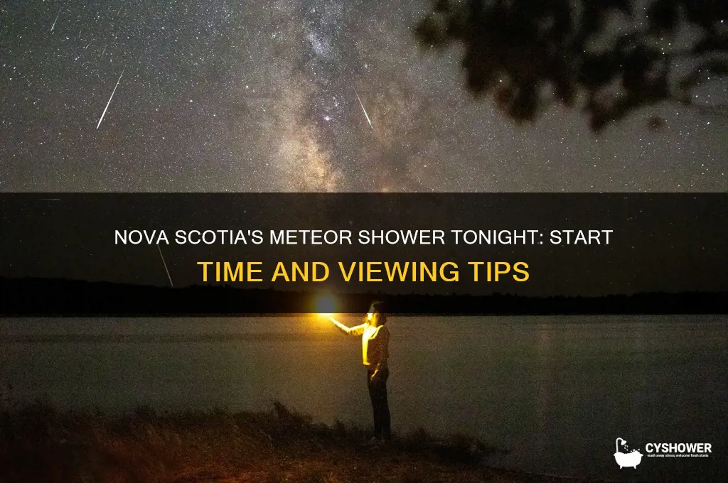 what time is the meteor shower tonight in nova scotia