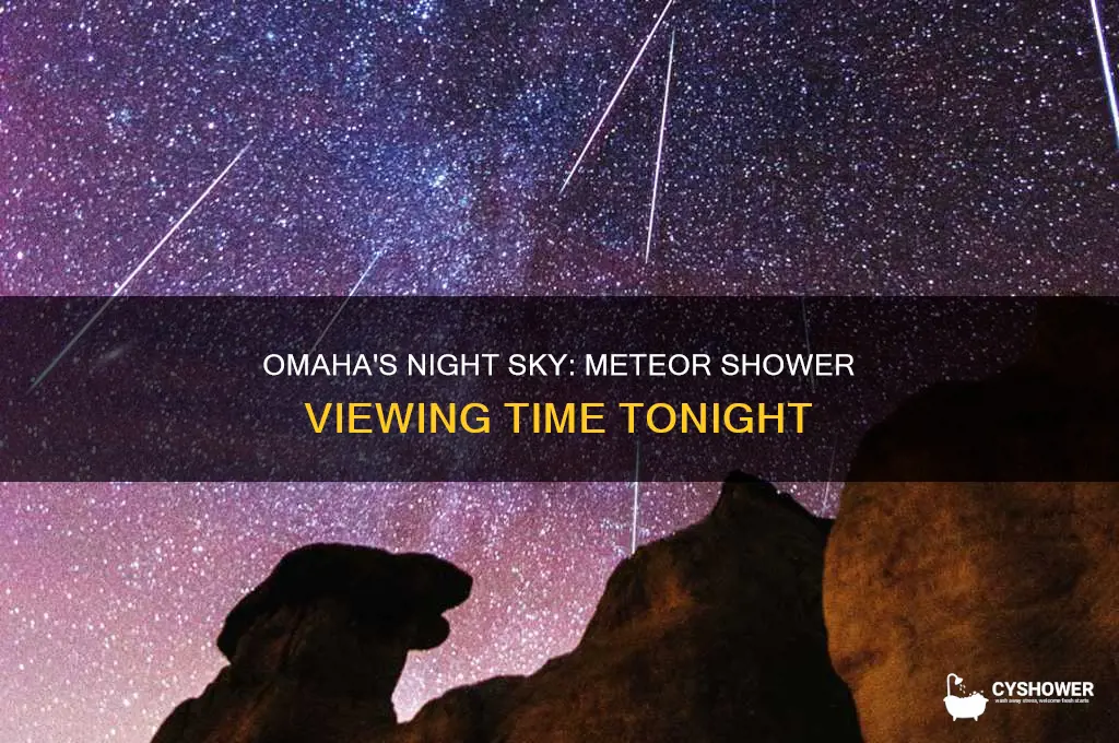 what time is the meteor shower tonight in omaha nebraska