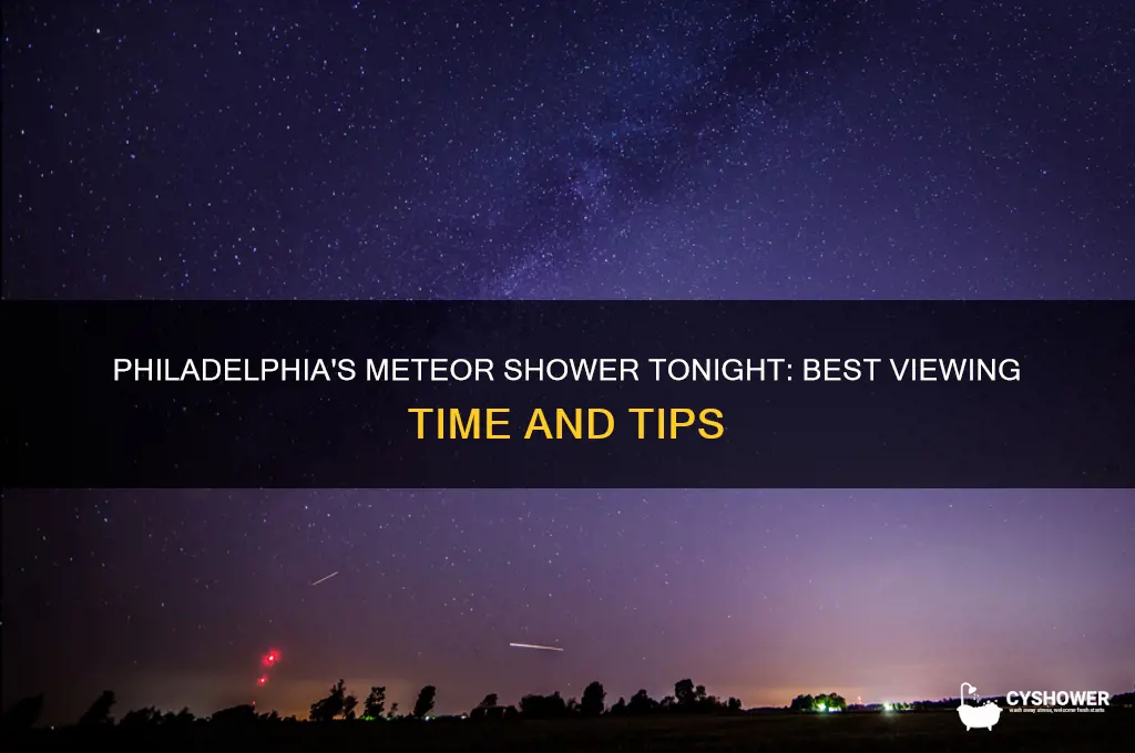what time is the meteor shower tonight in philadelphia