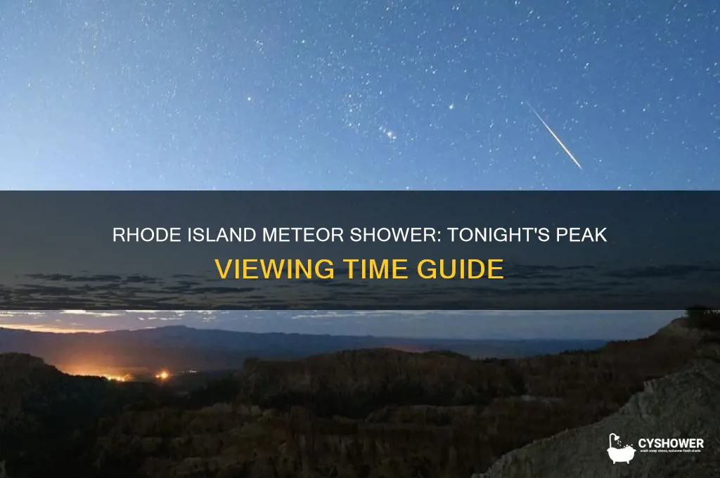 what time is the meteor shower tonight in rhode island