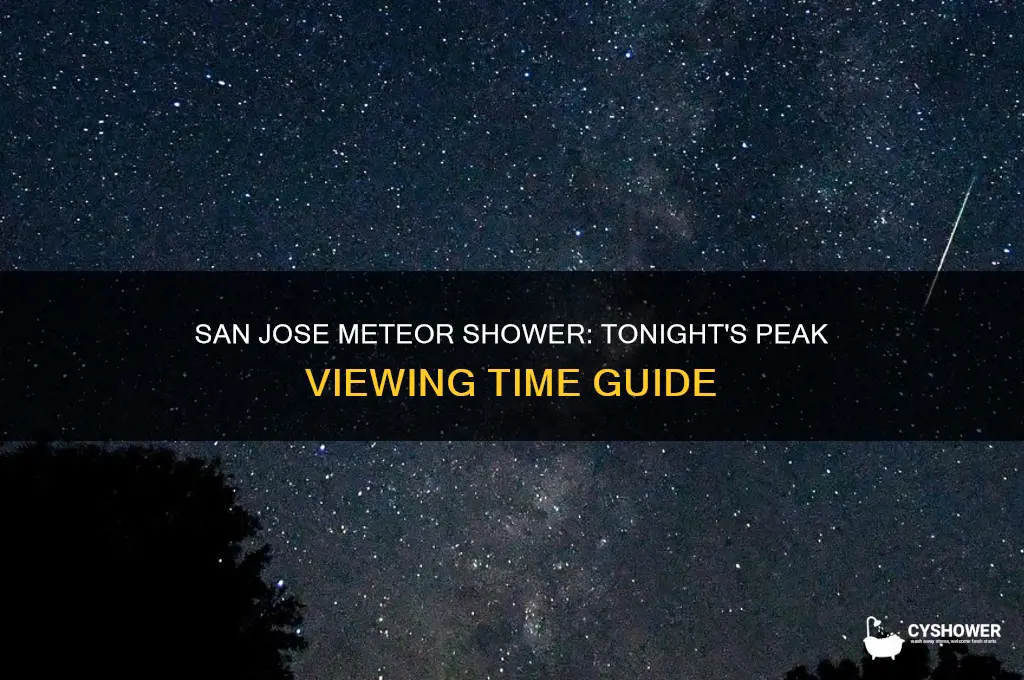 what time is the meteor shower tonight in san jose