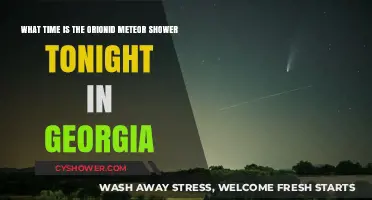 Orionid Meteor Shower Viewing Time Tonight in Georgia