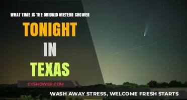 Orionid Meteor Shower Viewing Time Tonight in Texas