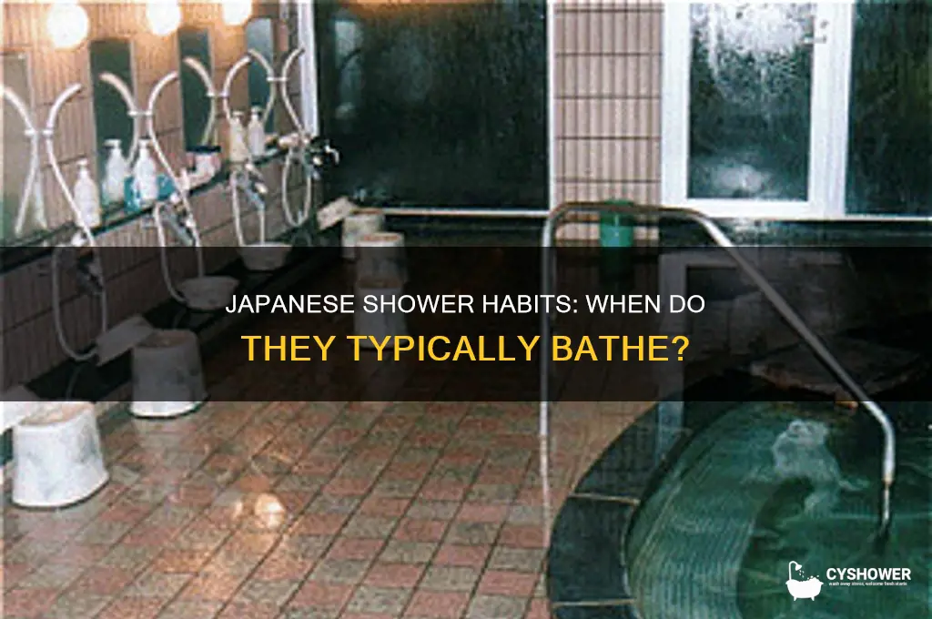 what time japanese takes shower
