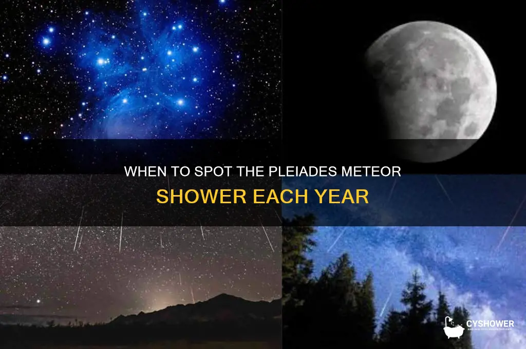 what time of year is pleiades meteor shower