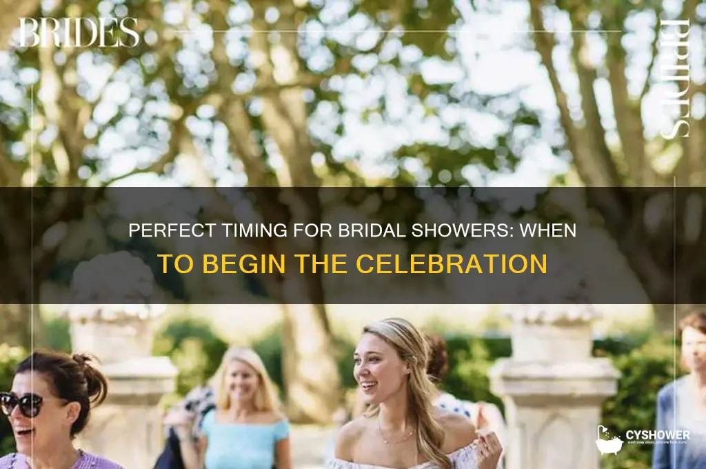 what time should a bridal shower start