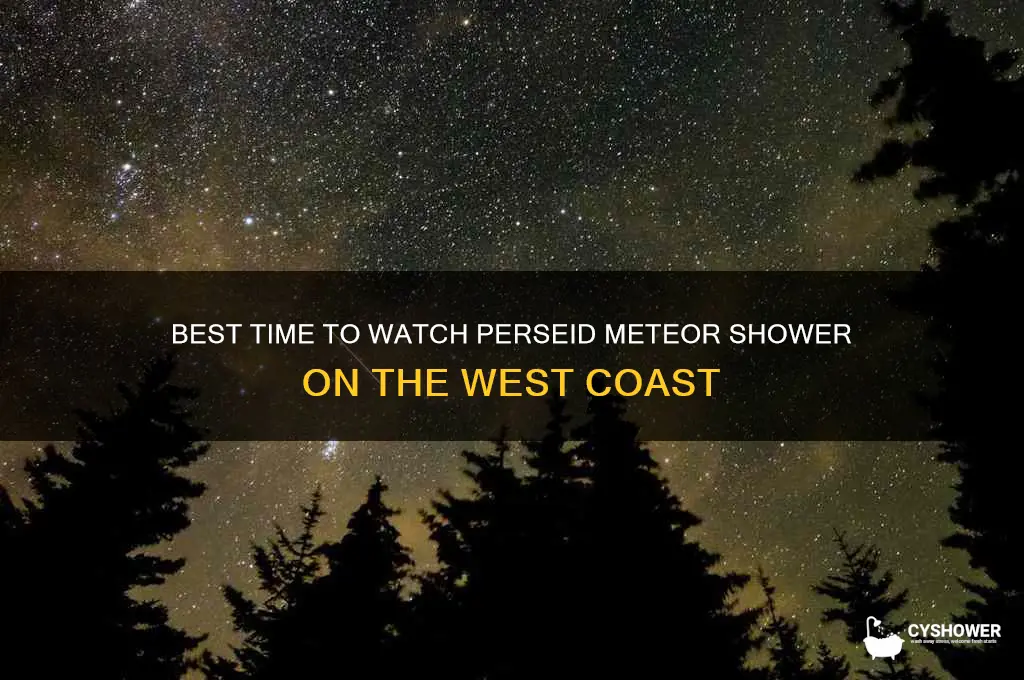 what time to watch perseid meteor shower west coast