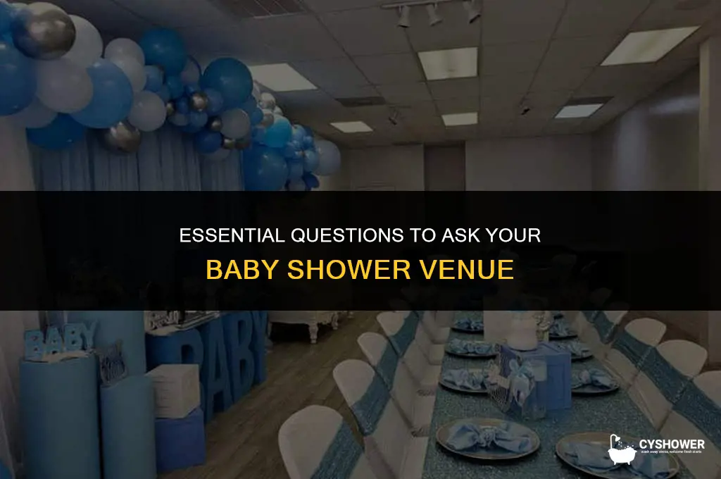 what to ask the baby shower venue