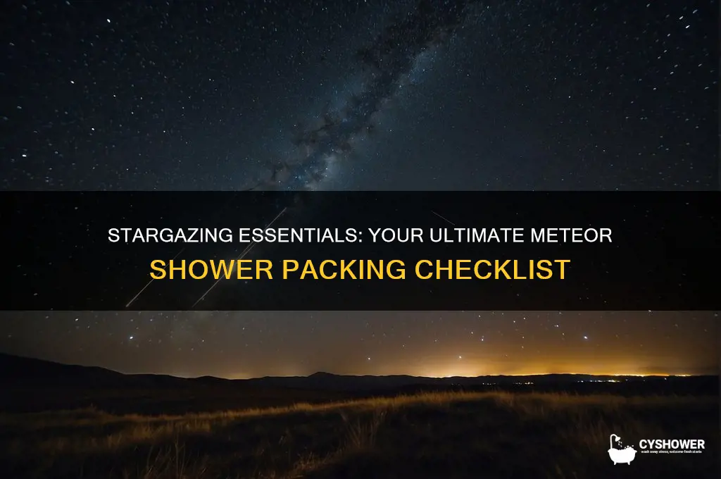 what to bring to a meteor shower