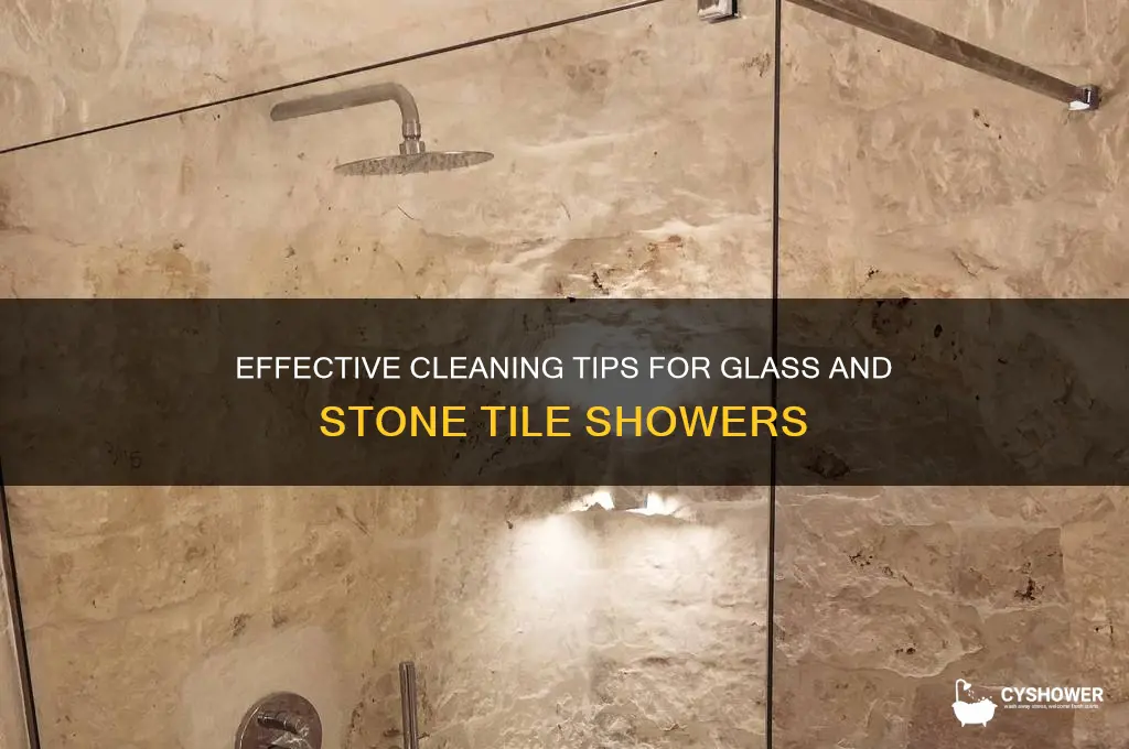 what to clean glass and stone tile shower