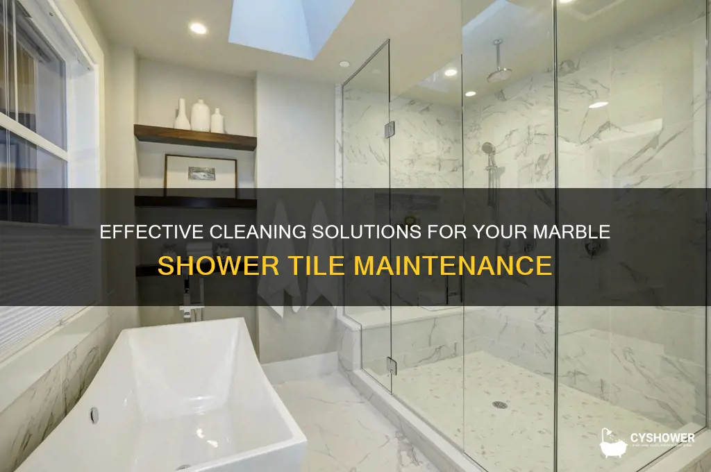 what to clean marble shower tile with