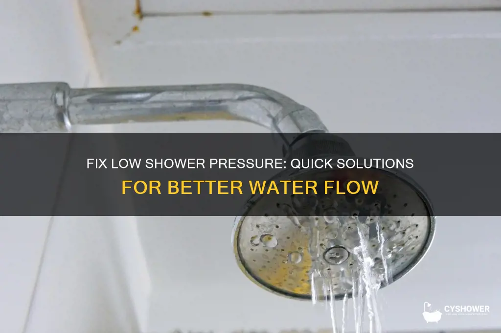 what to do about low water pressure in shower