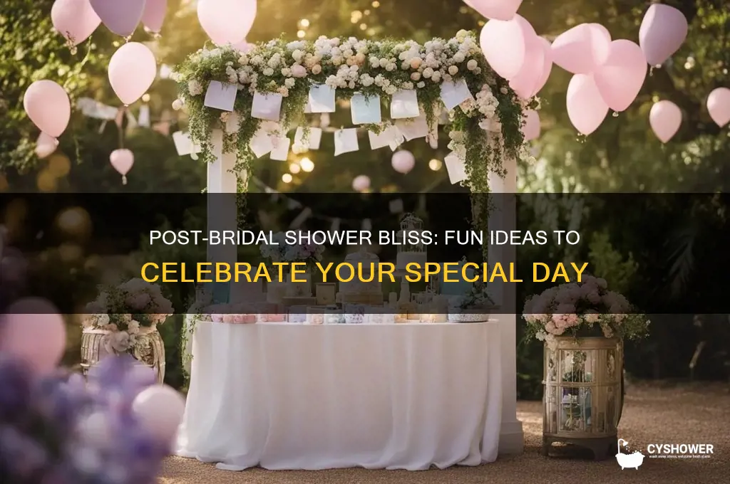 what to do after your bridal shower