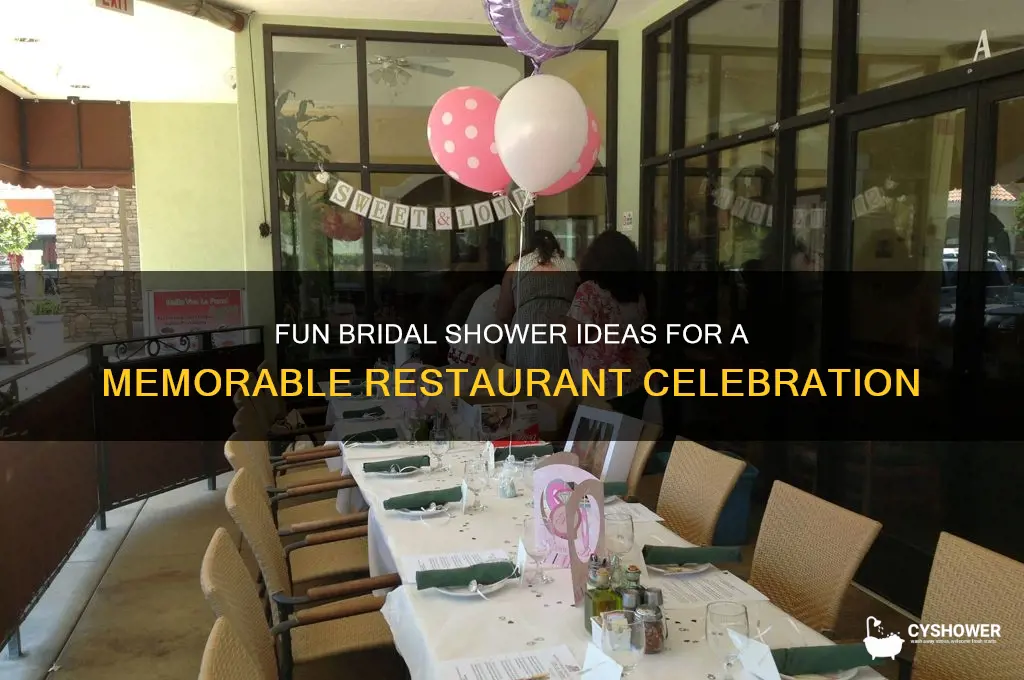 what to do at a bridal shower at a restaurant